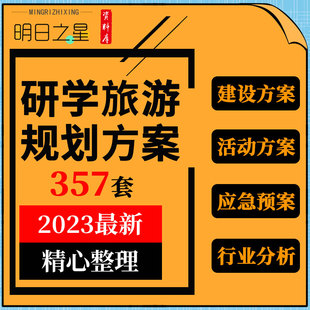 研学营地项目策划建设活动方案工作手册安全应急预案合同行业分析