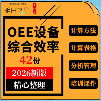OEE设备综合效率管理培训PPT课件计算方法分析管理数据统计表格