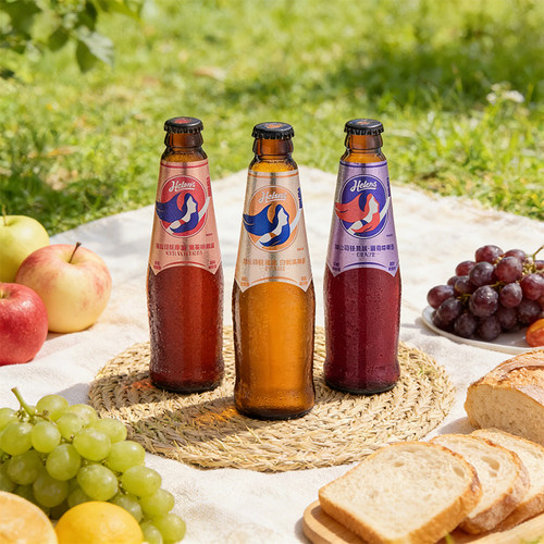 Helens海伦司轻果酿果啤组合装葡萄啤草莓啤白桃啤270ml*6瓶微醺