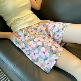 薄款 中年妇女短裤 纯棉绸阿姨阔腿五分裤 外穿睡裤 舒适 休闲妈妈夏季