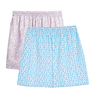 奶奶花色睡裤 夏季 女200斤老人五分裤 短裤 可外穿 老太太加肥加大码