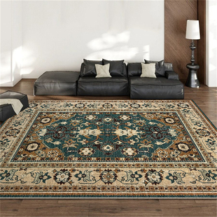 美式波西米亚加厚民族风大地毯客厅沙发茶几卧室床边复古地垫家用