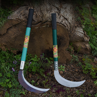 家用月牙多功能收割除草镰刀割草刀锋利户外钓鱼家用除草镰刀轻便