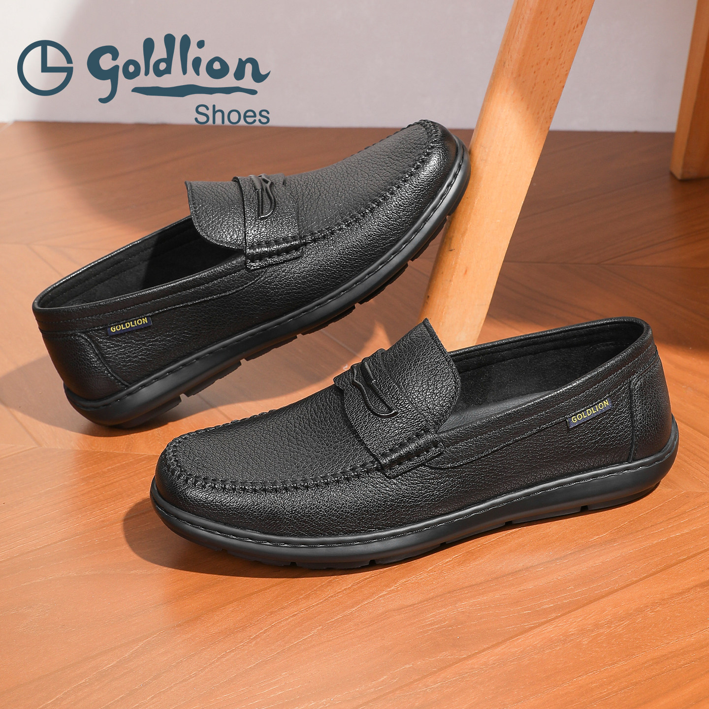 金利来男鞋新款羊皮商务休闲乐福鞋真皮一脚蹬透气软底懒人鞋舒适,流行男鞋,乐福鞋（豆豆鞋）,淘宝优惠券,粉丝福利购,淘宝优惠卷