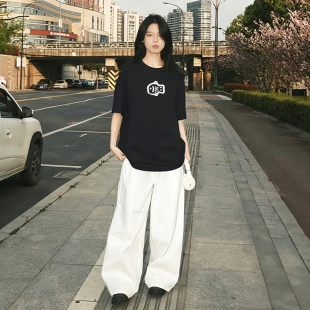 女装2026新款今年流行爆款夏季宽松设计感小众正肩款短袖t恤女夏