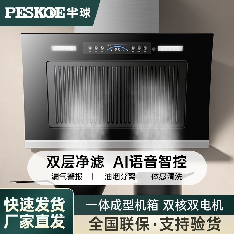 半球油烟机大吸力家用侧