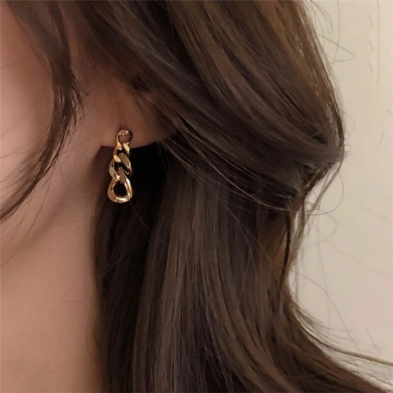 小众设计感链条耳环SRRMHYN