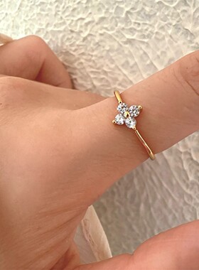 开启幸运～四叶草小众设计戒指