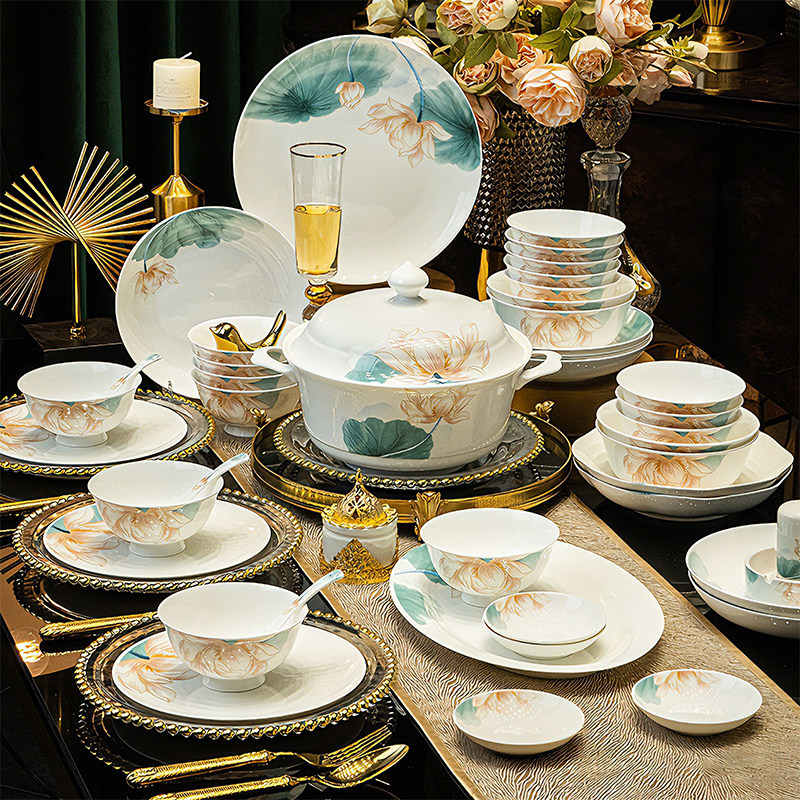 碗家用2026新款高颜值餐具套装景德镇陶瓷漂亮轻奢饭碗盘碟筷乔迁