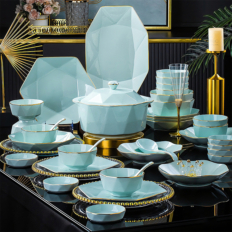 2025新款健康釉下彩碗盘餐具套装