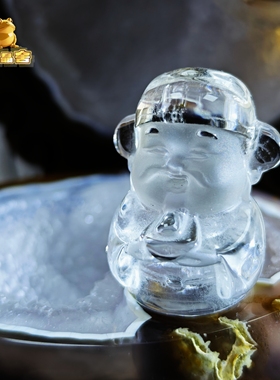 灵蟾晶舍天然白水晶财神摆件饰品吊坠手链挂件伴手礼33