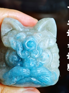 灵蟾晶舍｜事业越来越好｜天然羟磷铝醒狮头摆件招财祝福装饰送礼