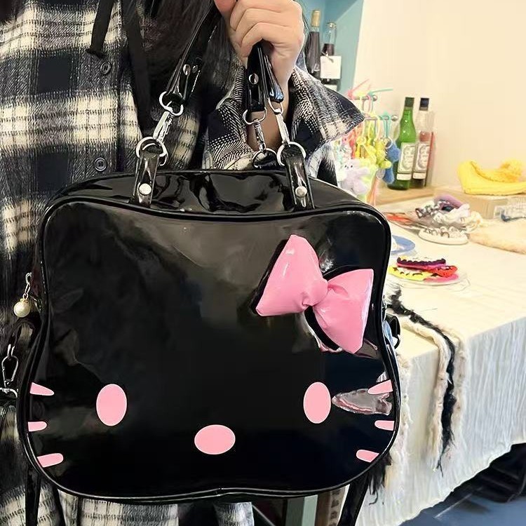 HelloKitty简约可爱蝴蝶结托特大包包2023春夏秋新款百搭手提包包