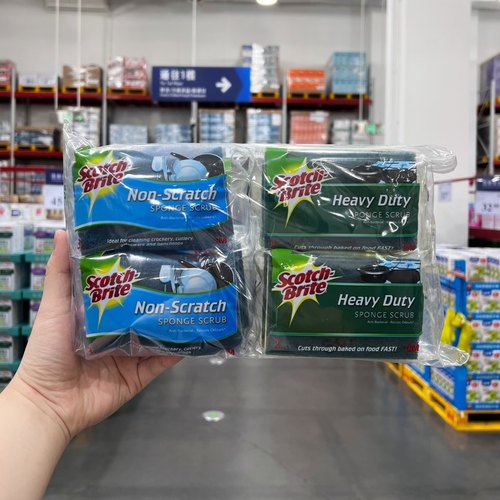 山姆会员商店 思高韩国进口天然木浆棉百洁布12片装 防刮擦除污粒