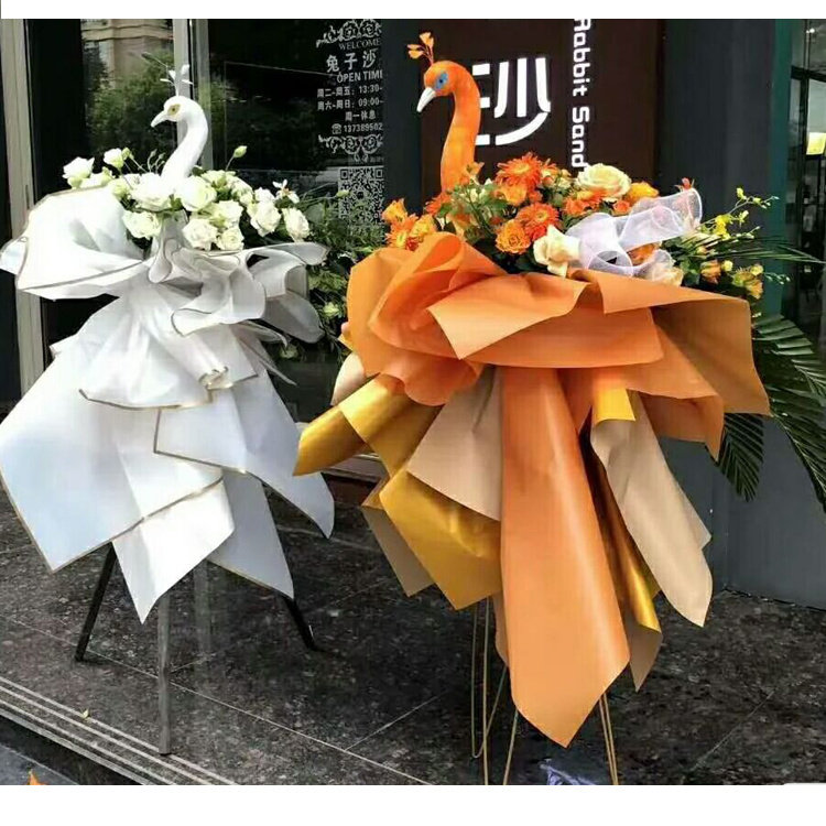 仿真孔雀头模型道具摆盘装饰品开业花篮凤凰头摆件花艺婚车喜庆