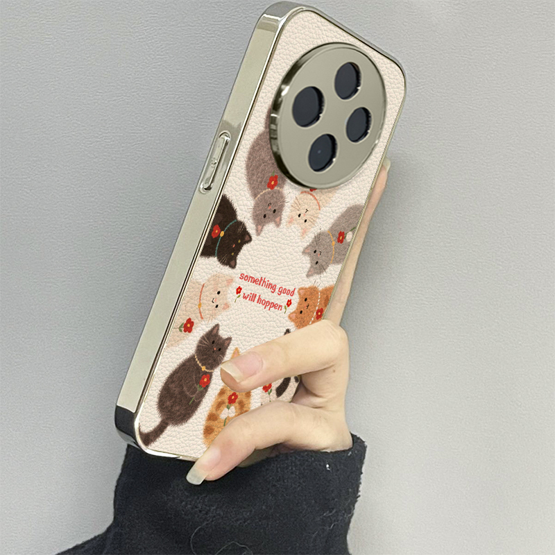 小花猫咪适用oppoa6pro手机壳a3a5新款a2a1a56a57a58a72a93防摔a53s男一加ace5女款2v13情侣15oneplus12套11