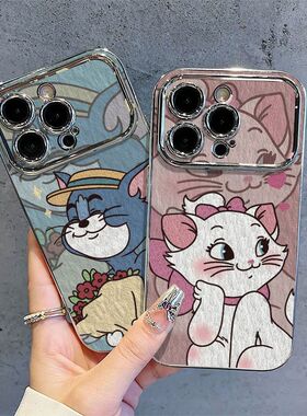 猫和老鼠适用苹果15promax手机壳iPhone14pro新款13防摔12创意xsmax男xr女11情侣iPhonexr全包7p8p手机套se2