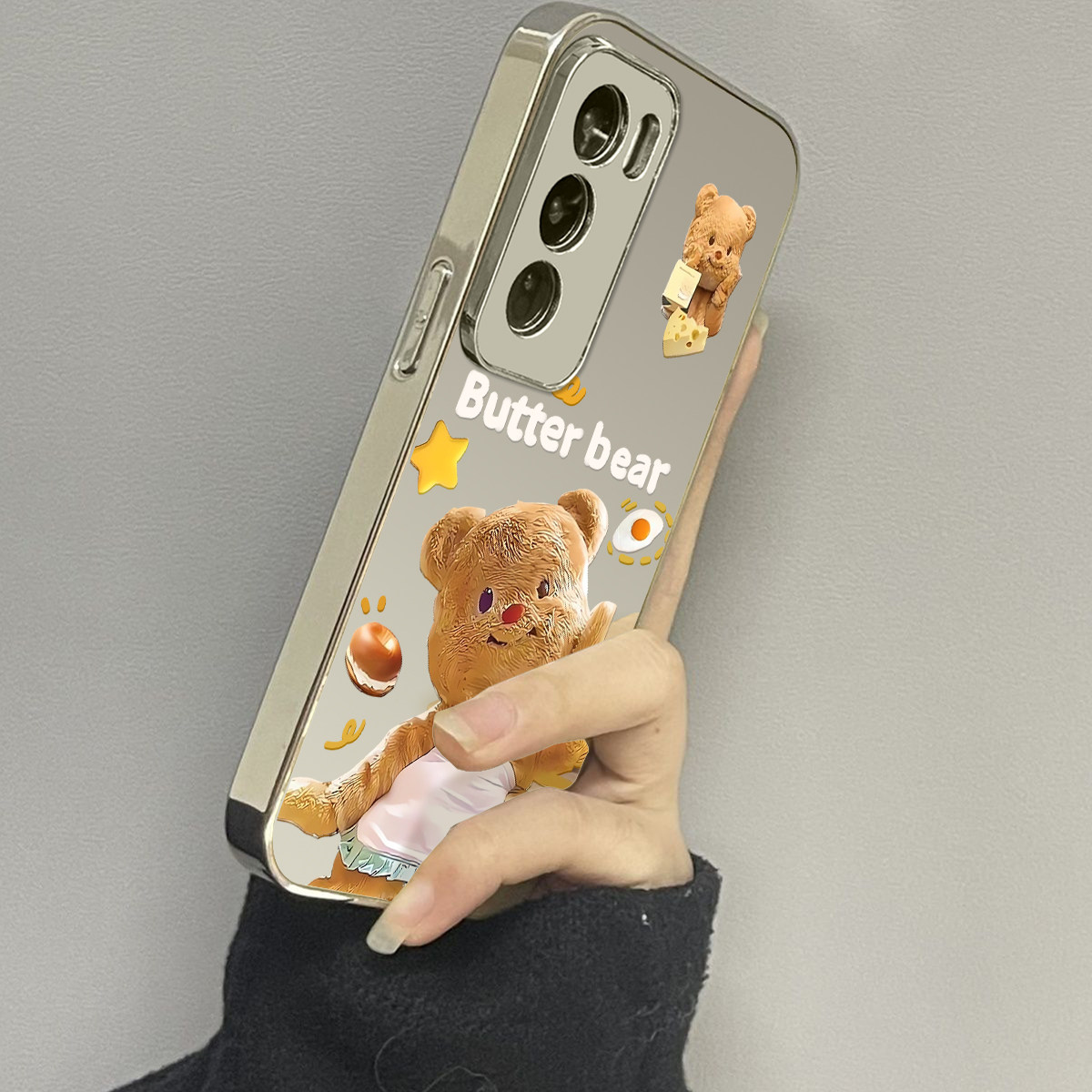 opporeno12镜面可爱手机壳