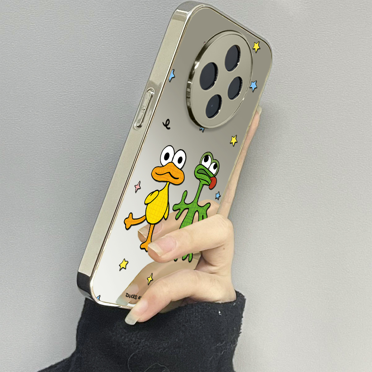 鸭子青蛙适用oppoa5pro手机壳a3a2新款a1a55a56a57a58a72a93防摔a53s男一加ace5女款2v13情侣oneplus12套11