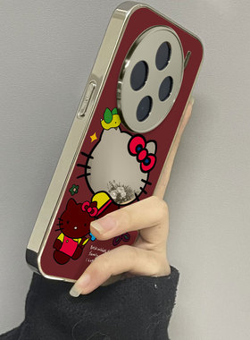 红色kt猫适用vivox200promini手机壳x100s新款x90pro至尊版vivox70y78+y77e男y53s女款vivos20s19s16s18s17t