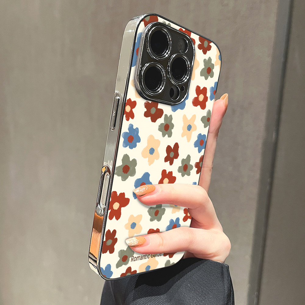 涂鸦花朵适用vivoiqoo13手机壳11iqoo12新款10iqooneo9neo8pro男iqoou3x7se女款6情侣iqooz3z5x套z8x9turbo