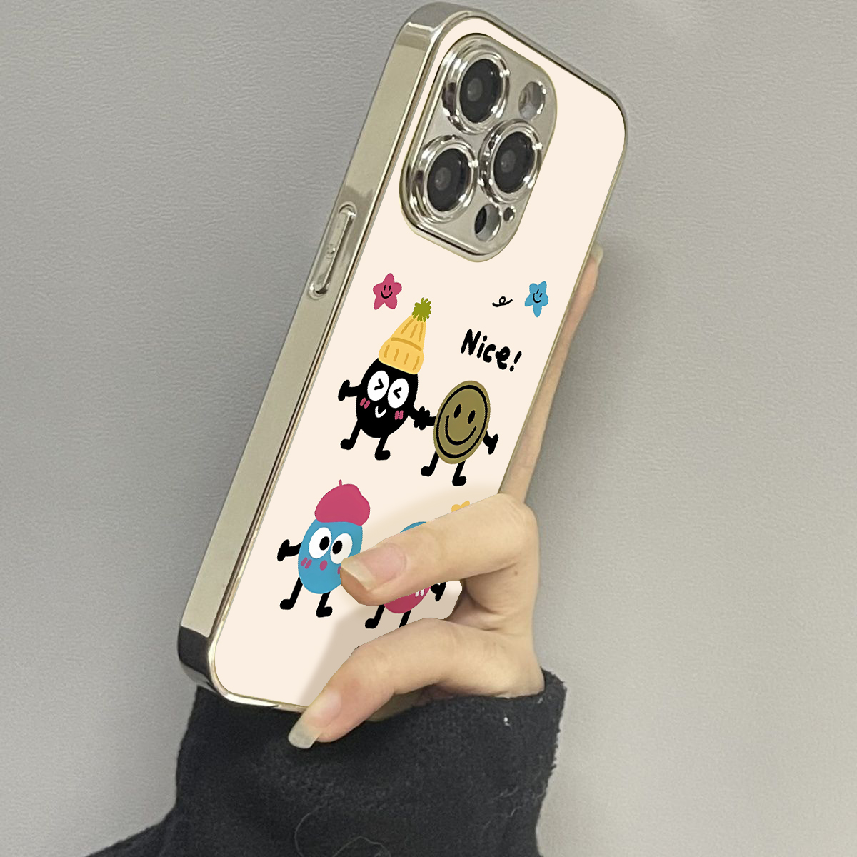 苹果15promax镜面可爱手机壳