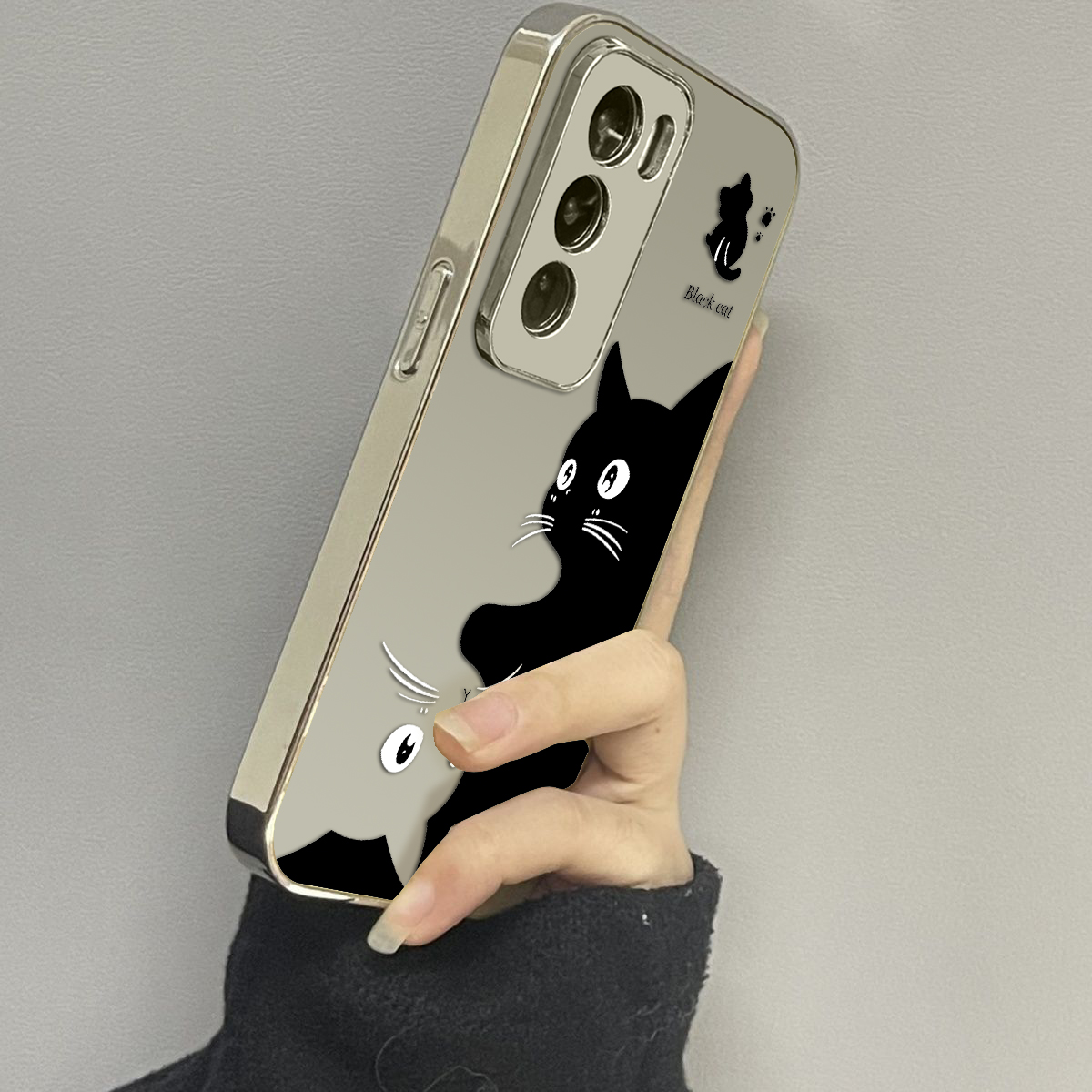 opporeno12镜面可爱手机壳