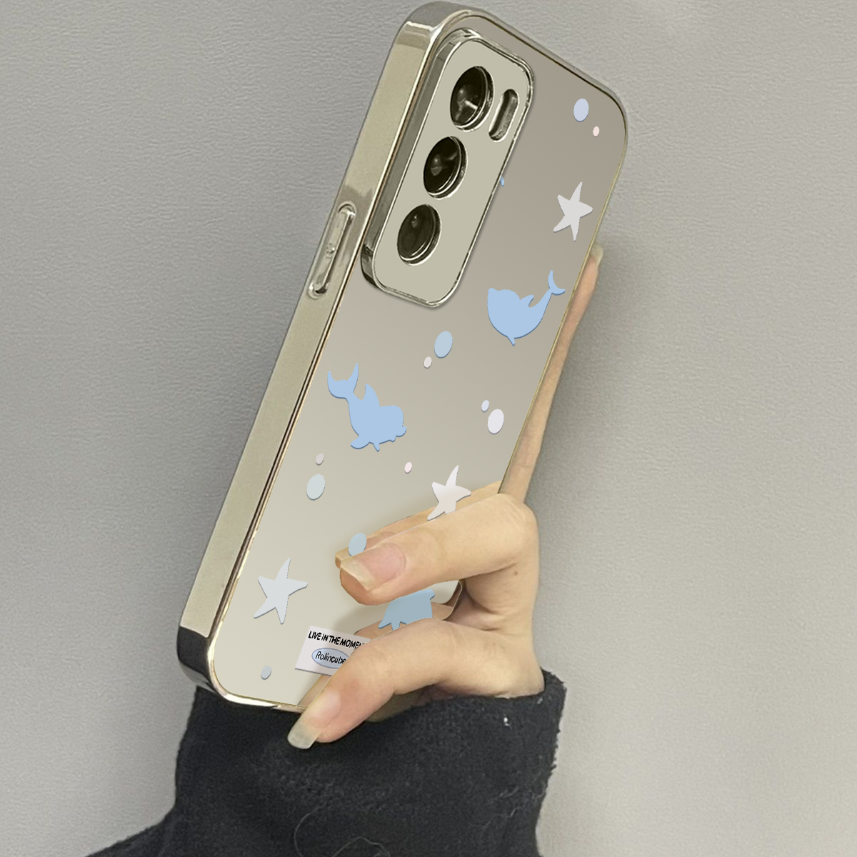 opporeno12镜面可爱手机壳