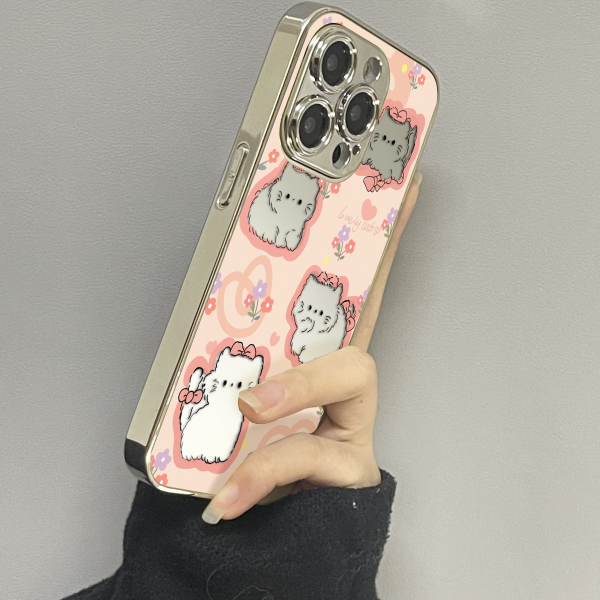 opporeno12镜面可爱手机壳