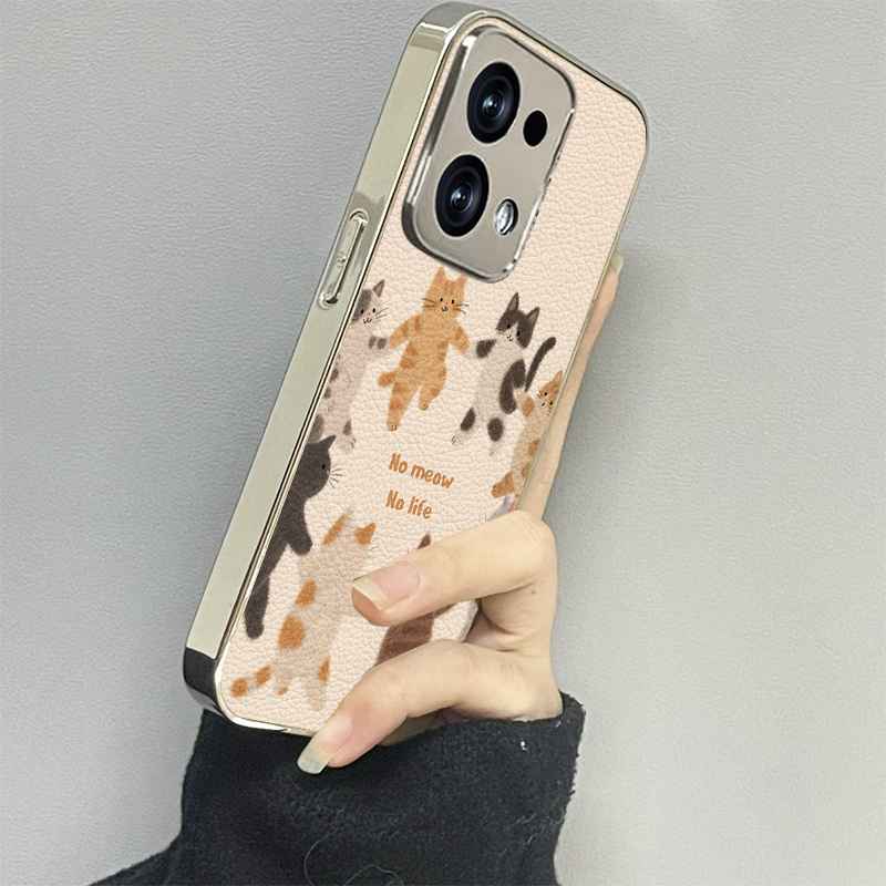 拉手猫咪适用opporeno14手机壳reno13新款12oppofindx8x6x7ultra6防摔5k10pro+9男8女款7情侣3k12x套oppok9s