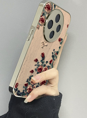 油画花朵适用oppoa5pro手机壳a3a2新款a1a55a56a57a58a72a93防摔a53s男一加ace5女款2v13情侣oneplus12套11