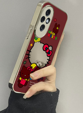 红色kt猫适用荣耀300手机壳honor200新款100男90gt70女款80情侣60se魔术maigc6x30x40x50i+x60套4magic7pro5