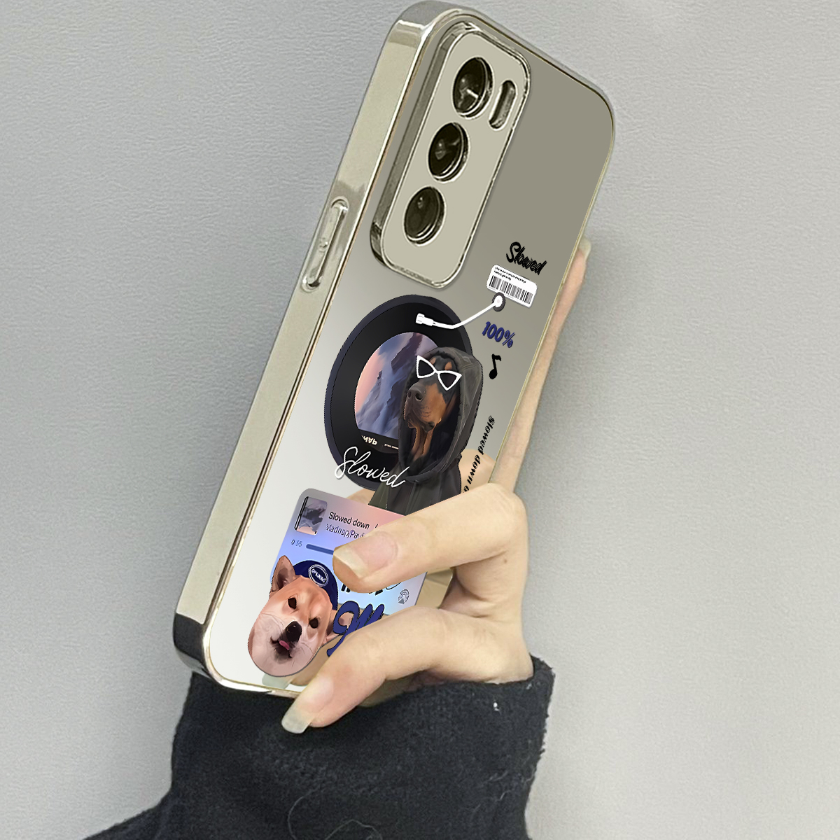 opporeno12手机壳镜面新款