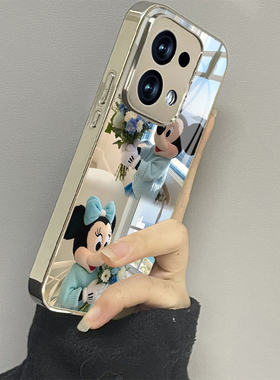 米奇米妮适用opporeno14手机壳reno13新款12oppofindx8x6x7ultra6防摔5k10pro+9男8女款7情侣3k12x套oppok9s