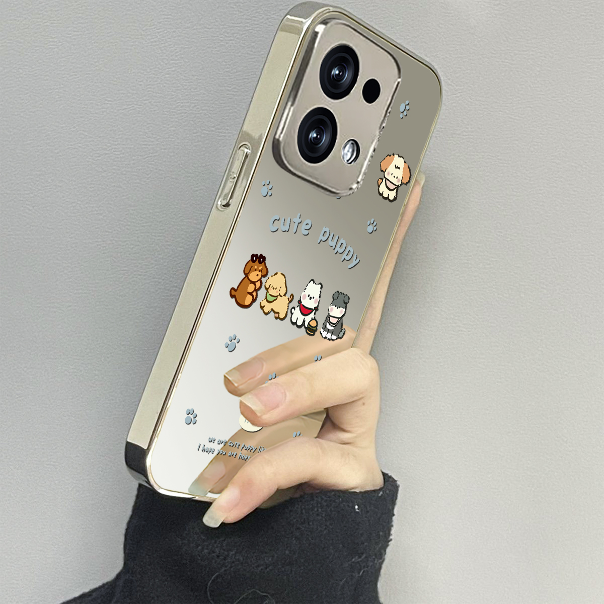 适用opporeno14手机壳可爱镜面