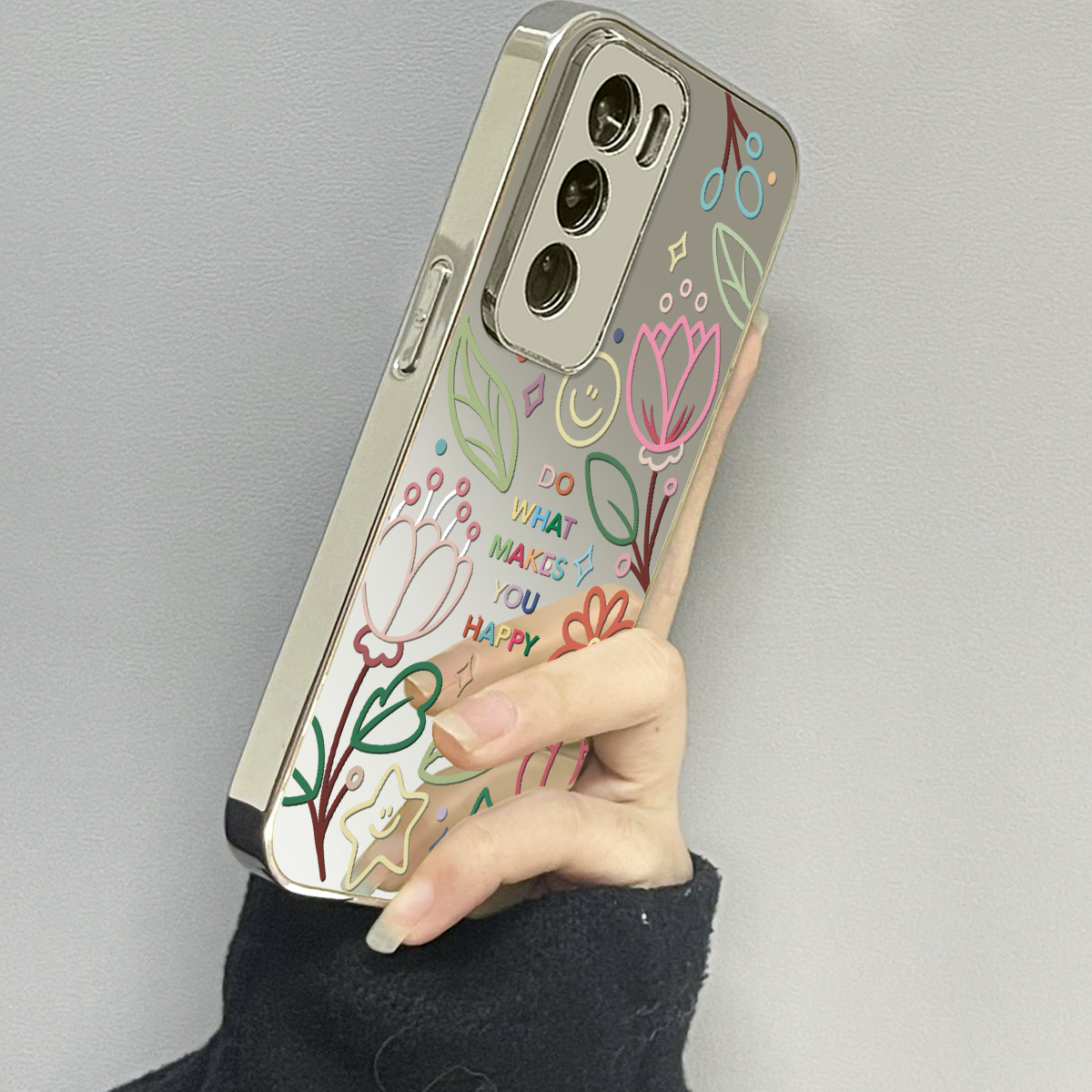 opporeno12手机壳镜面新款