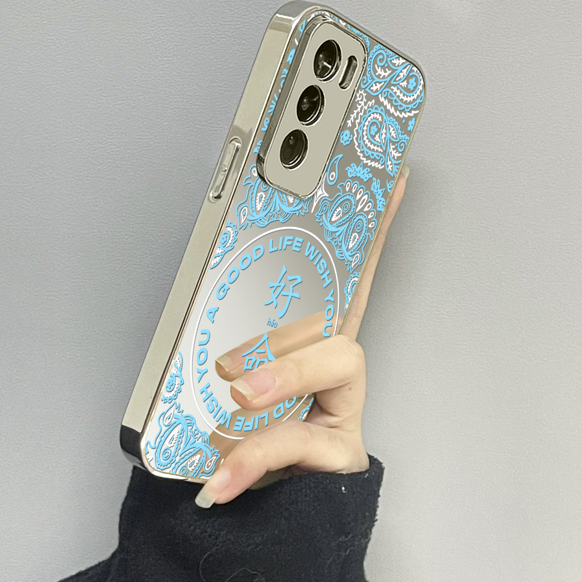 opporeno12手机壳镜面新款