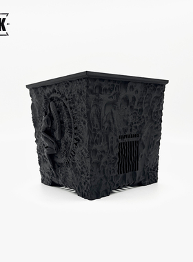 异形Alien潮流植物块根花盆小方盆龙舌兰多肉控透气呼吸盆黑方盆