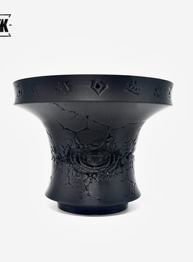 潮流块根龙舌兰花盆黑色裂仙人球多肉植物专用大口径收腰透气花盆