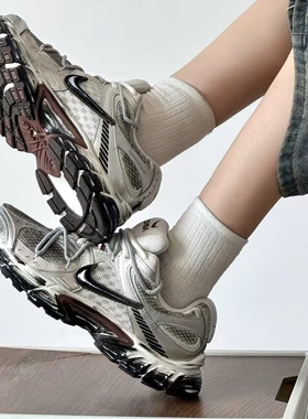 球鞋定制Nike V5 RNR 荒砾行者废土风复古做旧涂鸦工装情侣跑步鞋