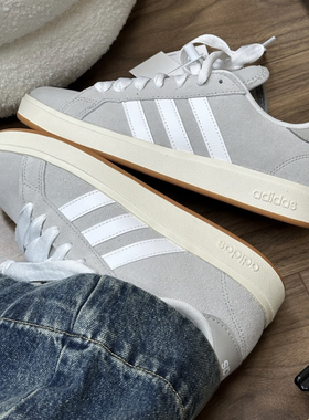 adidas GRAND COURT BASE 00s 阿迪板鞋灰色板鞋低帮 IH6185