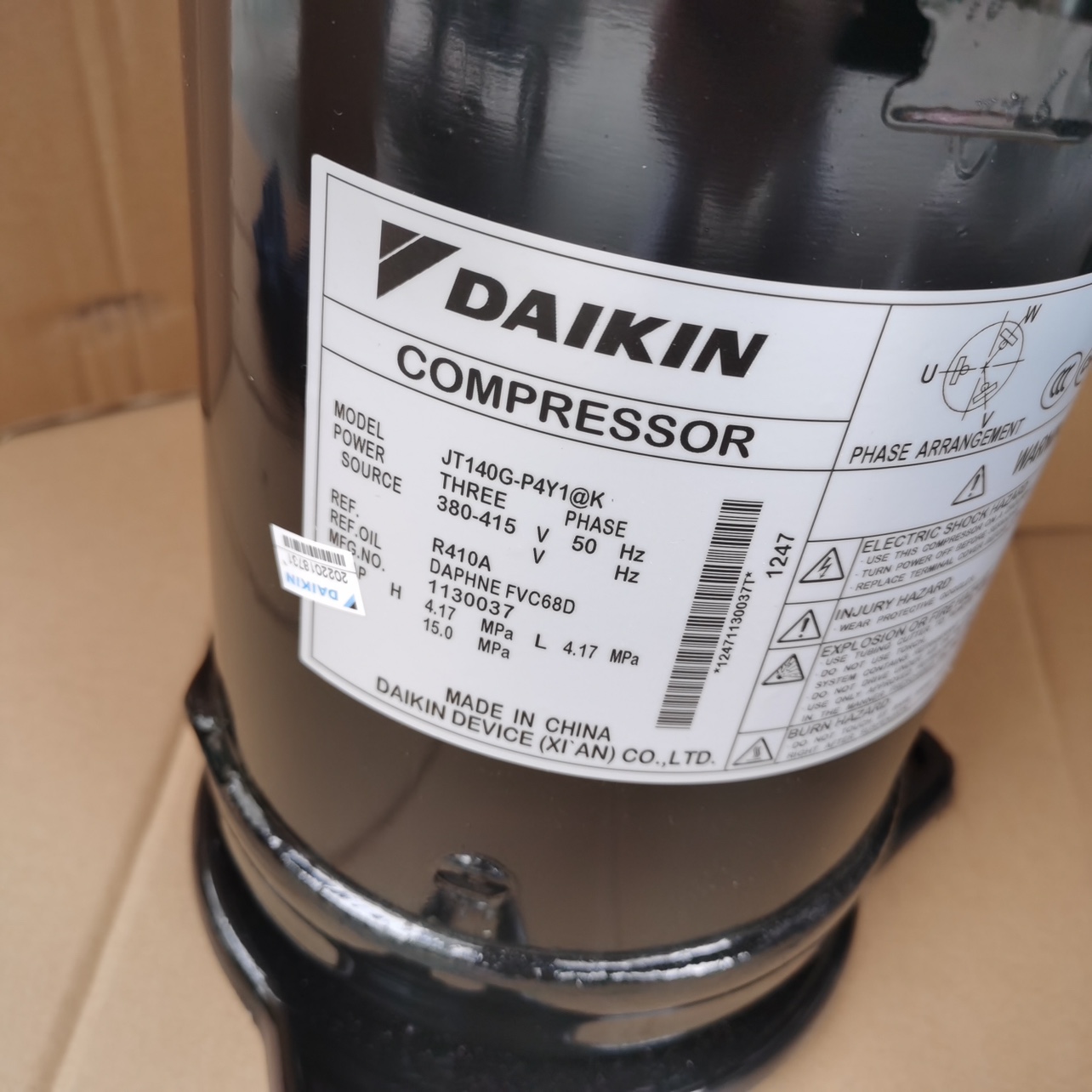 jt140g-p4y1@k 大金定频5匹空调机制冷设备压缩机 制冷剂r410a