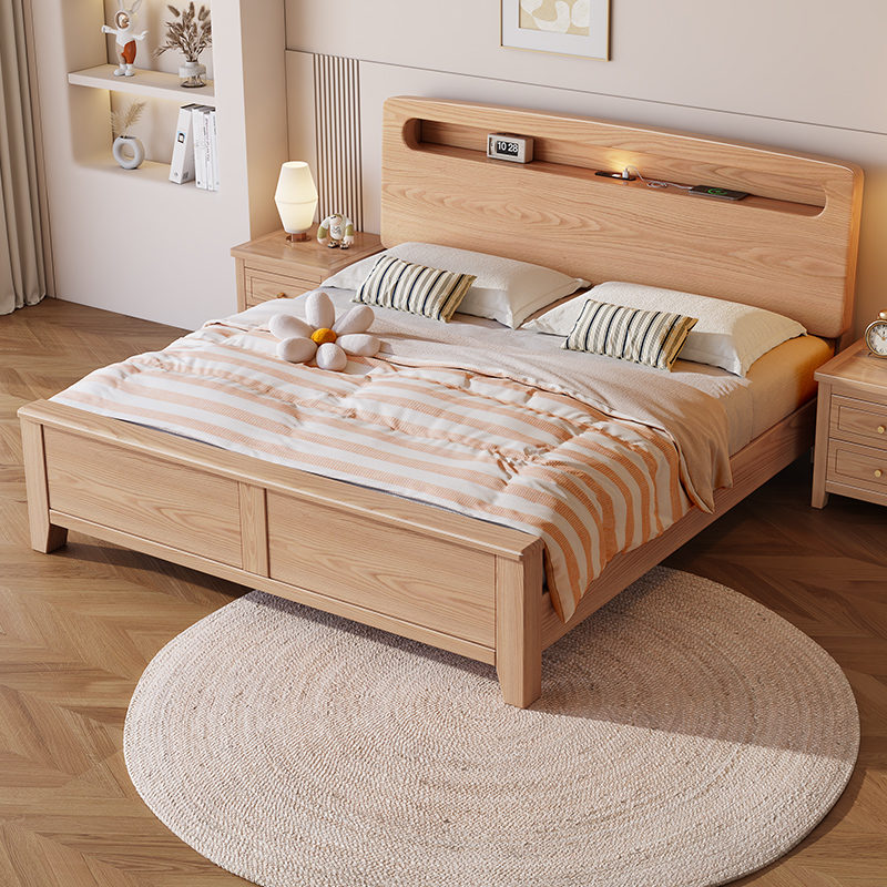 优尚雅轩白蜡木实木床双人床