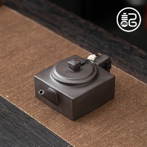 记今朝【四方壶】原矿紫砂壶大容量功夫茶具办公家用泡茶壶单壶