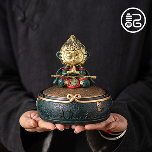 记今朝【梦回取经路】齐天大圣孙悟空树脂大号烟灰缸带盖防风飞灰