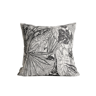 澜品『浮日春生』黑白法式抱枕 MISSLAPIN客厅靠枕靠垫沙发抱枕套