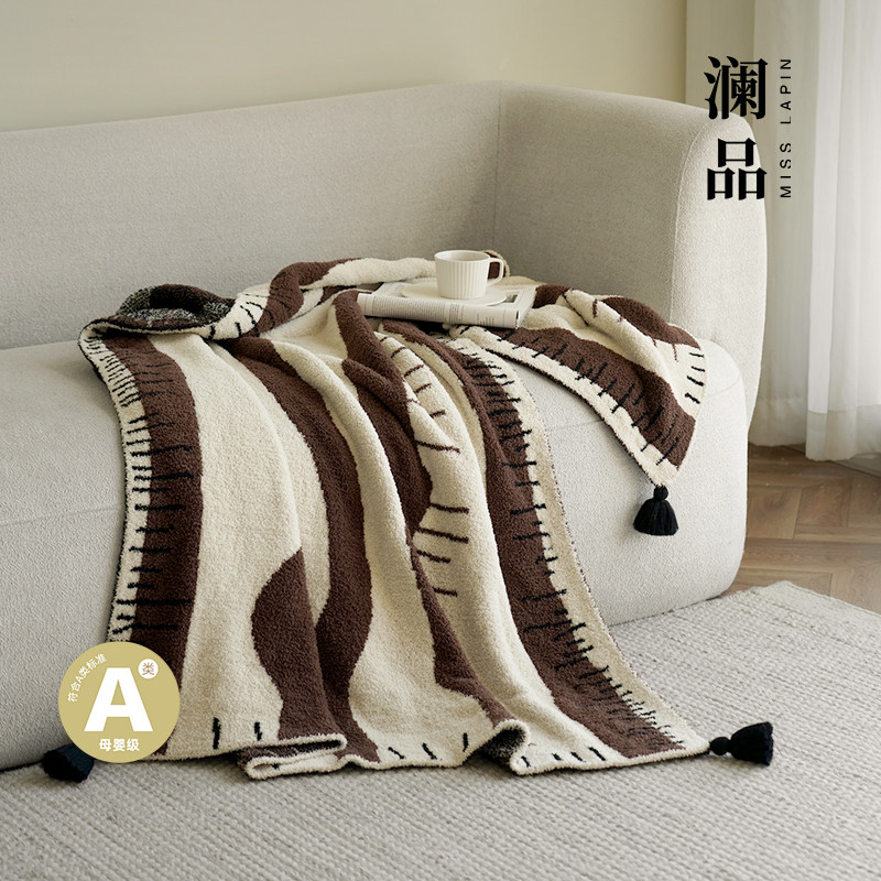 澜品『涟梦』中古艺术毛毯沙发盖毯午睡毯A类母婴级半边绒毯披毯,床上用品,休闲毯/毛毯/绒毯,淘宝优惠券,粉丝福利购,淘宝优惠卷
