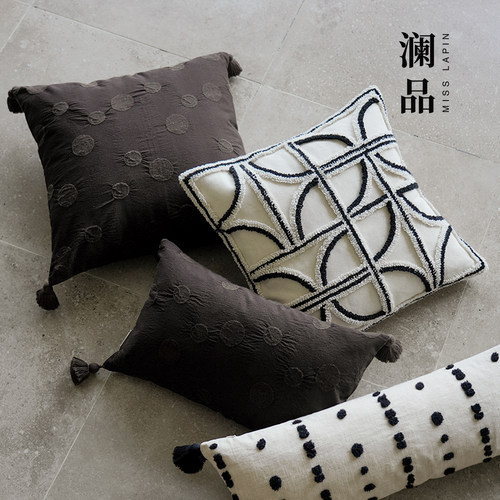 澜品『空明集』羊毛棉麻绣花抱枕