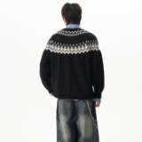 25秋新款美式费尔岛校园针织圆领毛衣MY25061P65，男装针织衫/毛衣，星座1308