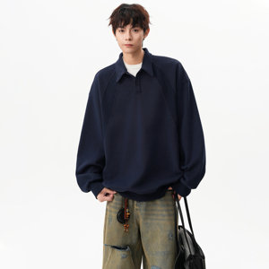 25秋新款 美式校园POLO领衬衫休闲卫衣 ZWY91 特P40图片